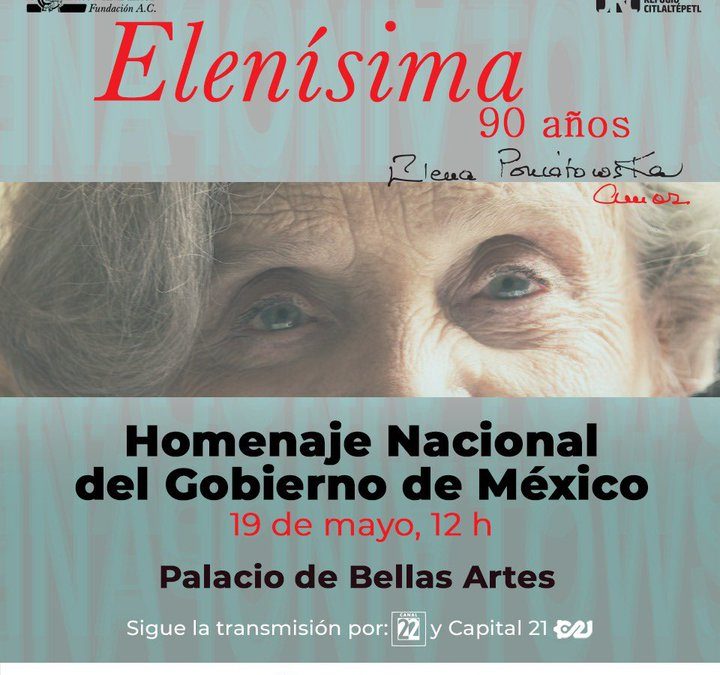 Homenajean a Elena Poniatowska en Bellas Artes por sus 90 años